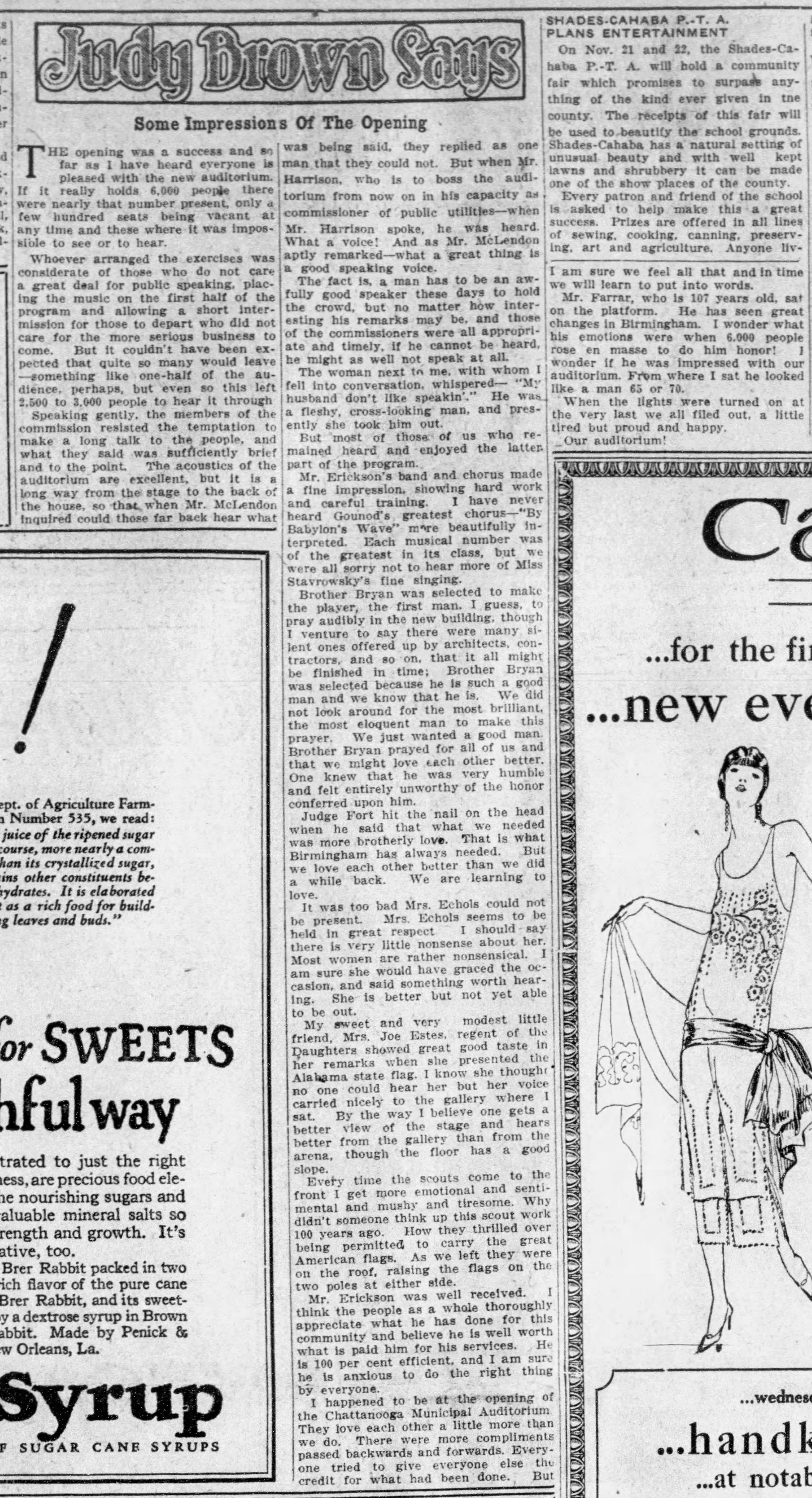 Judy Brown Says: Some Impressions of The Opening